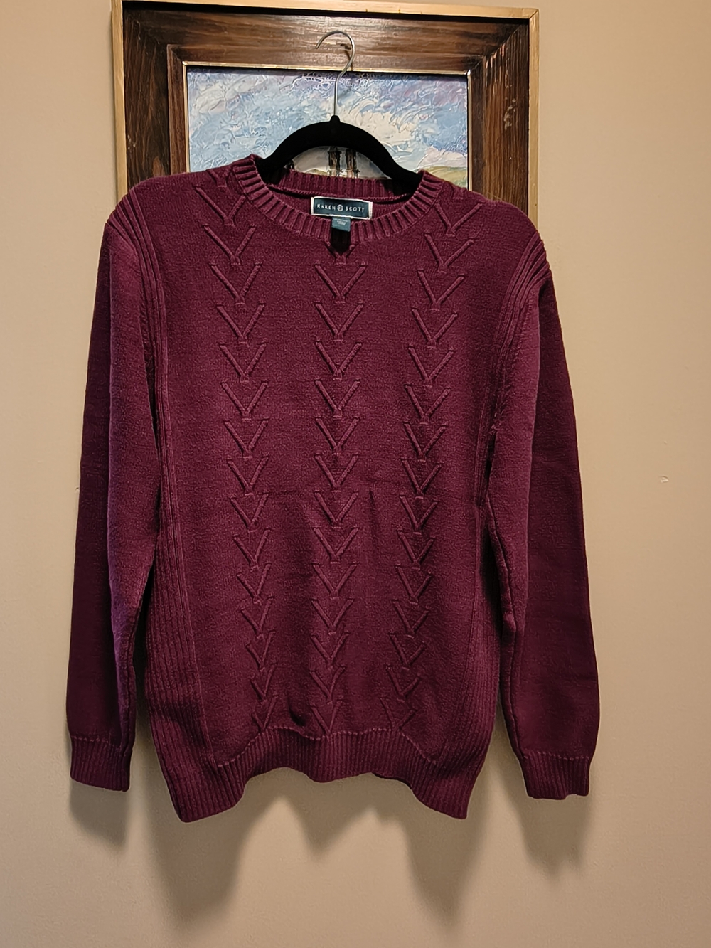 Kendra Scott Men's Crewneck Sweater in Burgundy